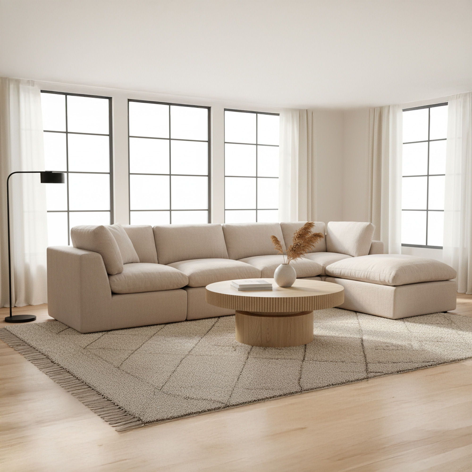 Cates - Corner Chair - Pebble
