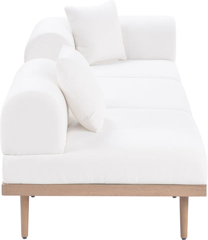 Laguna - 3 Piece Upholstered Outdoor Patio Modular Sofa With Backless Seat And 1 Arm