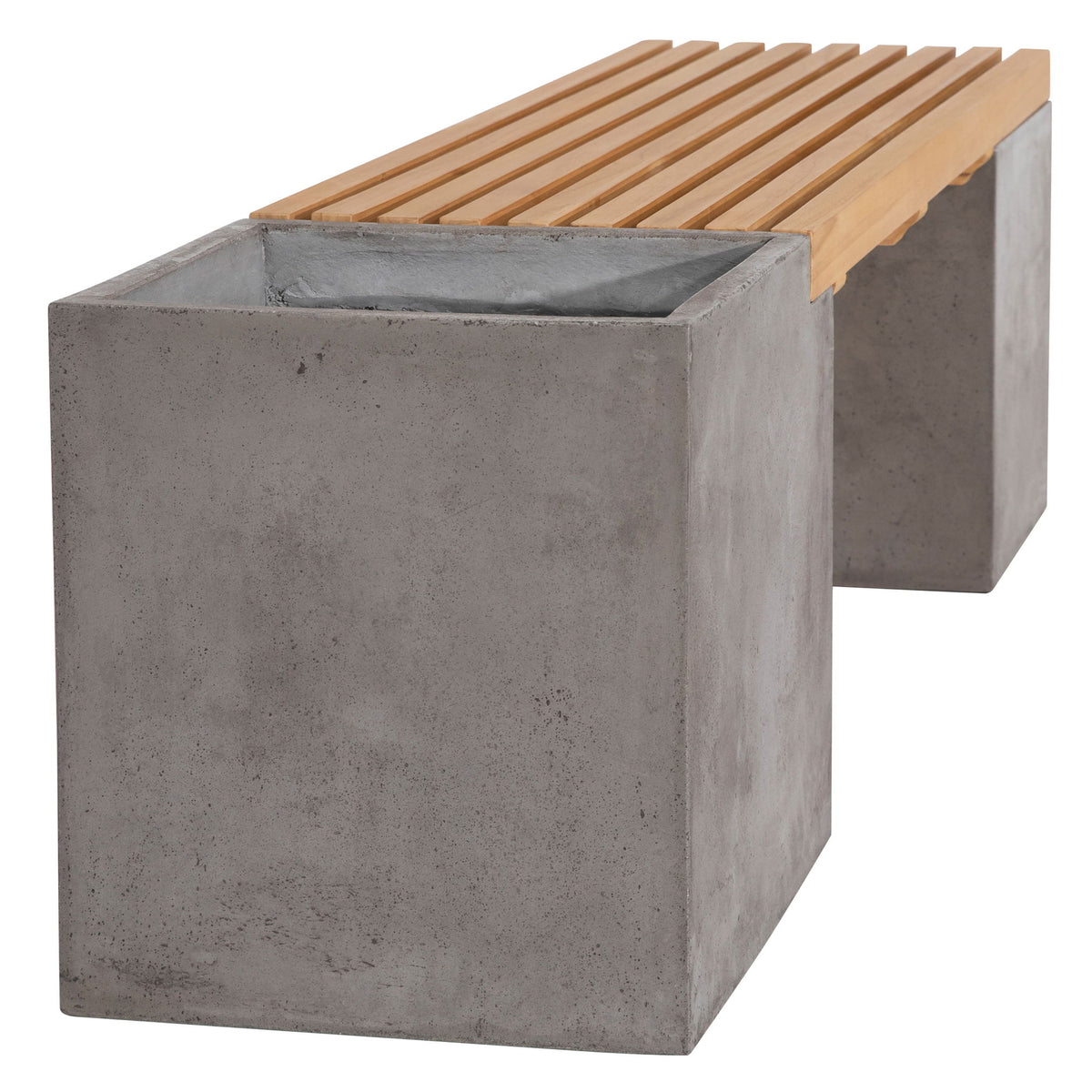 Bowman - Outdoor Bench - Dark Gray And Natural