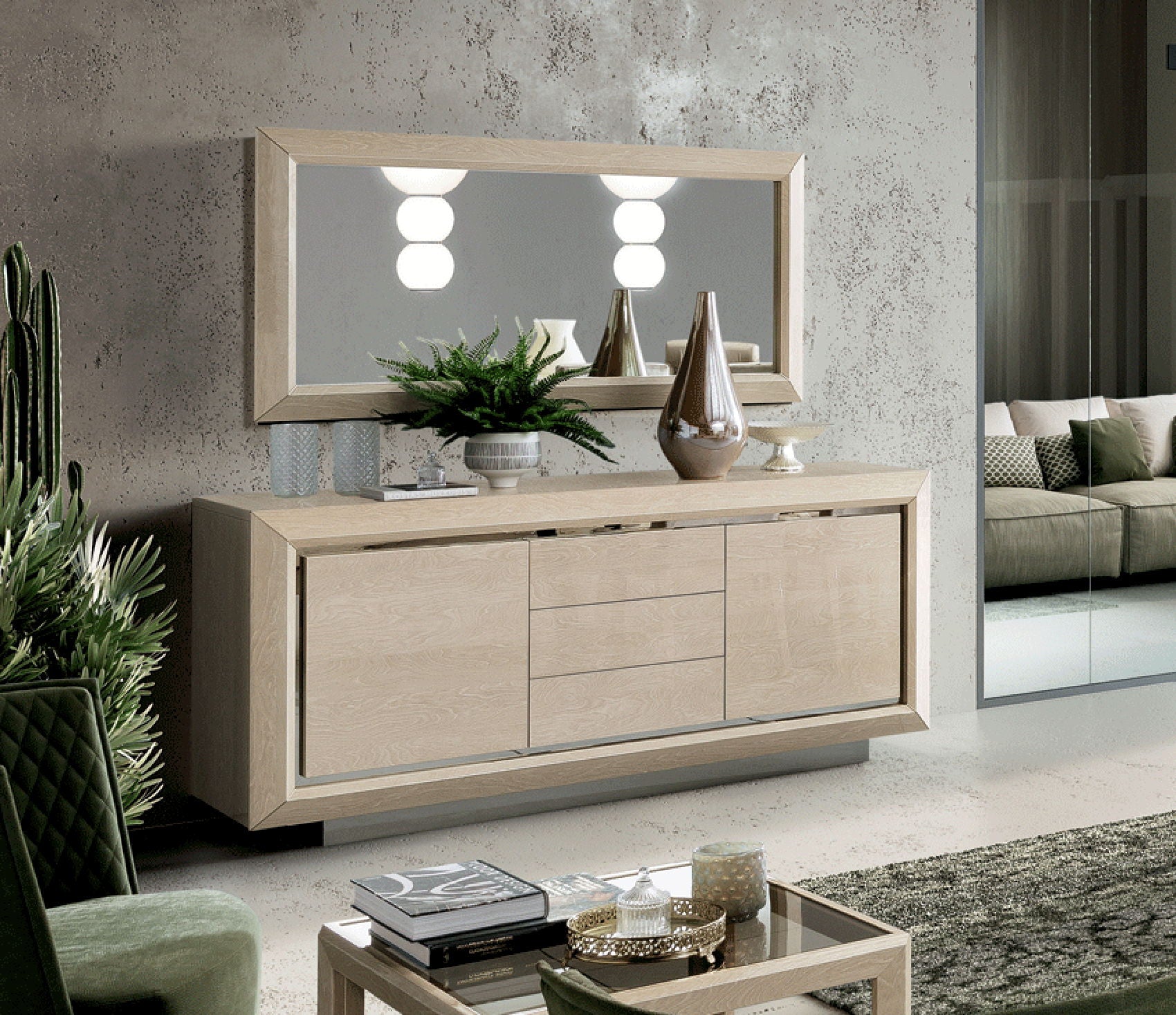 Elite - 2 Door 3 Drawers Buffet - Ivory