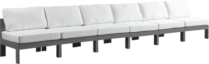 Nizuc - Outdoor Patio Modular Sofa Armless - White - Fabric