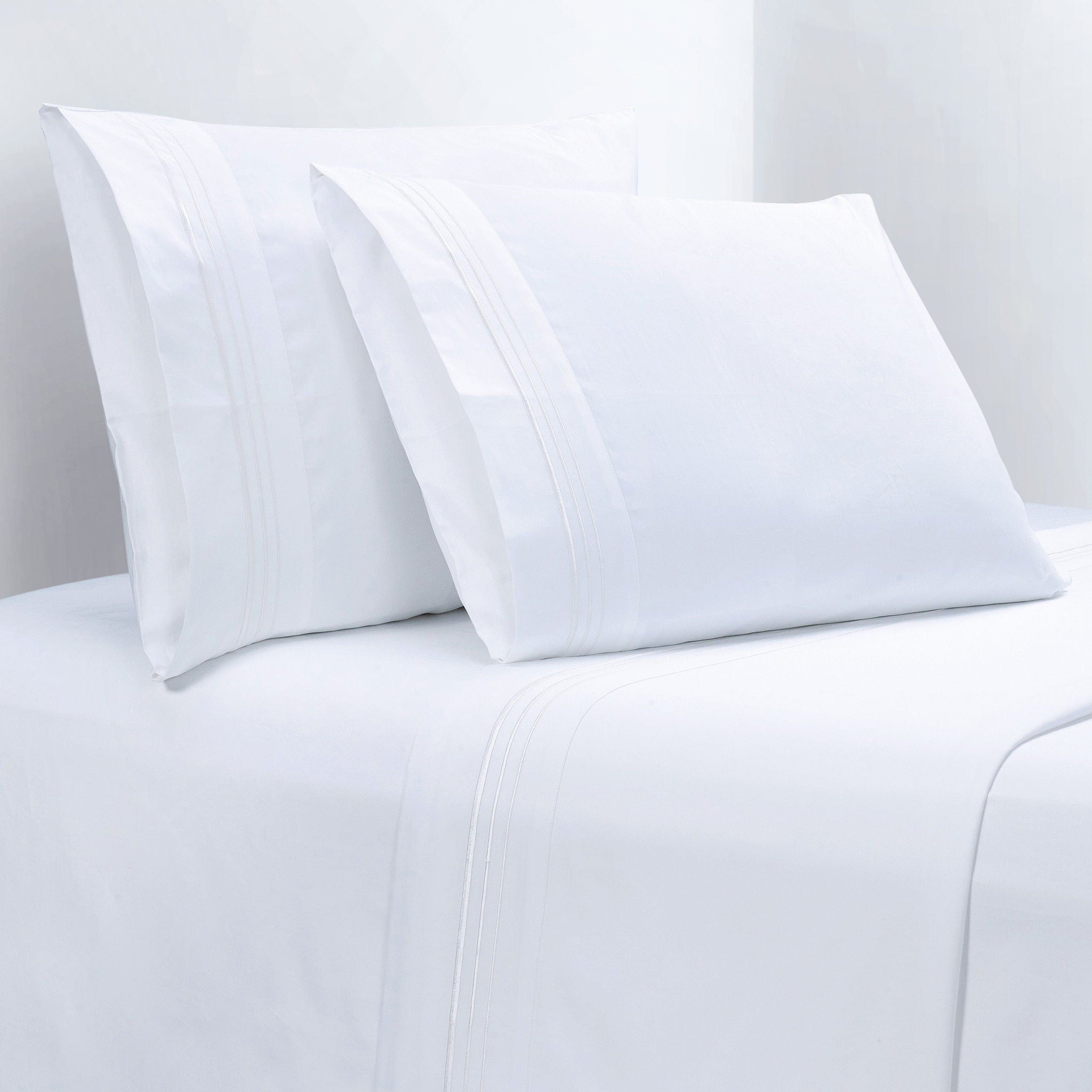 Border Embroidery - Twin Xl Sheet Set (Set of 3) - White