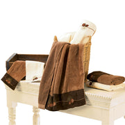Lodge Pine Cone - Embroidered Pine Cone Towel Set (Set of 3) - Mocha