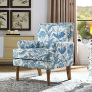 Floral Accent Armchair With Nailhead Trim