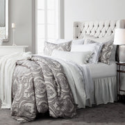 Nicole - King Damask Duvet Cover Set (Set of 3) - Gray