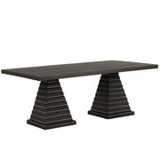 Plateau - 78" Rectangle Dining Table - Top & Base - Dark Brown