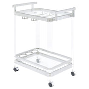 Kempton - 2 Tier Bar Cart - Chrome