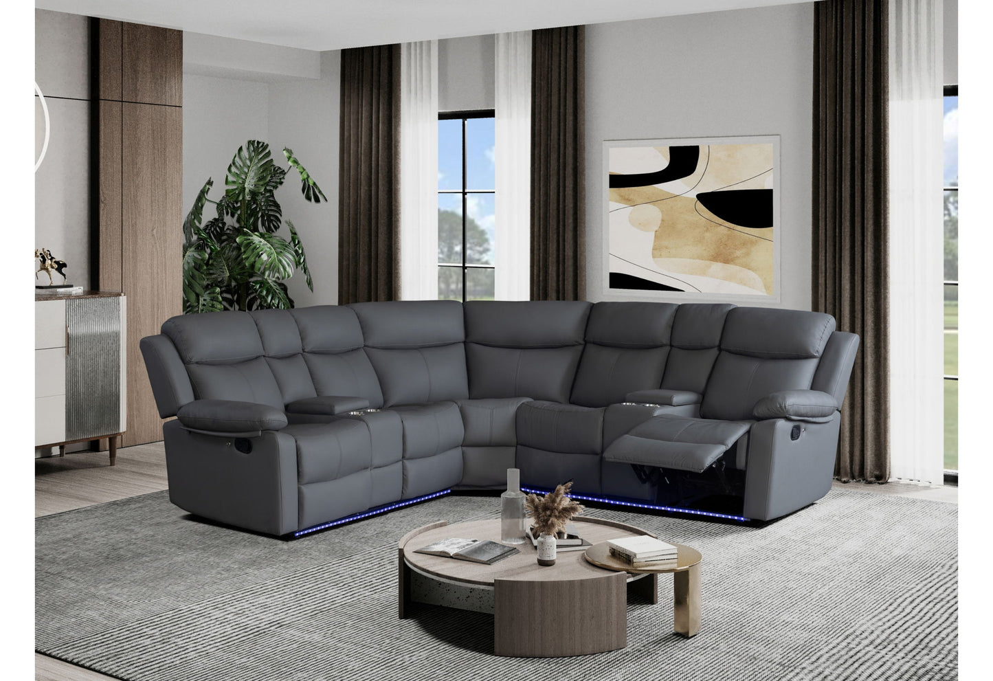 U6026 - Sectional - Gray