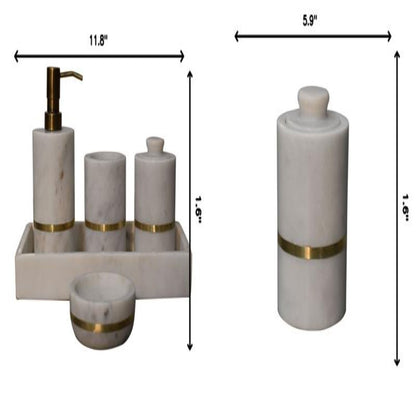 Inlay Bathroom (Set of 5) - White