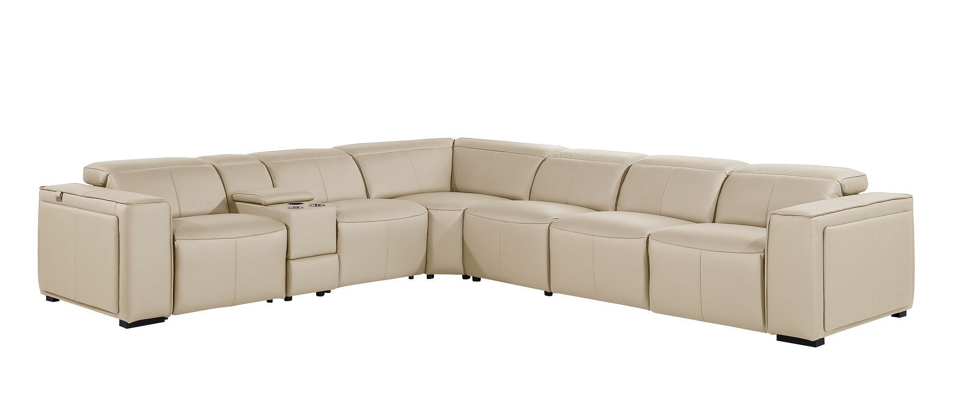 1224 - 7-Piece L-Shaped Sectional Sofa In With 4 Power Recliners & Power Headrests