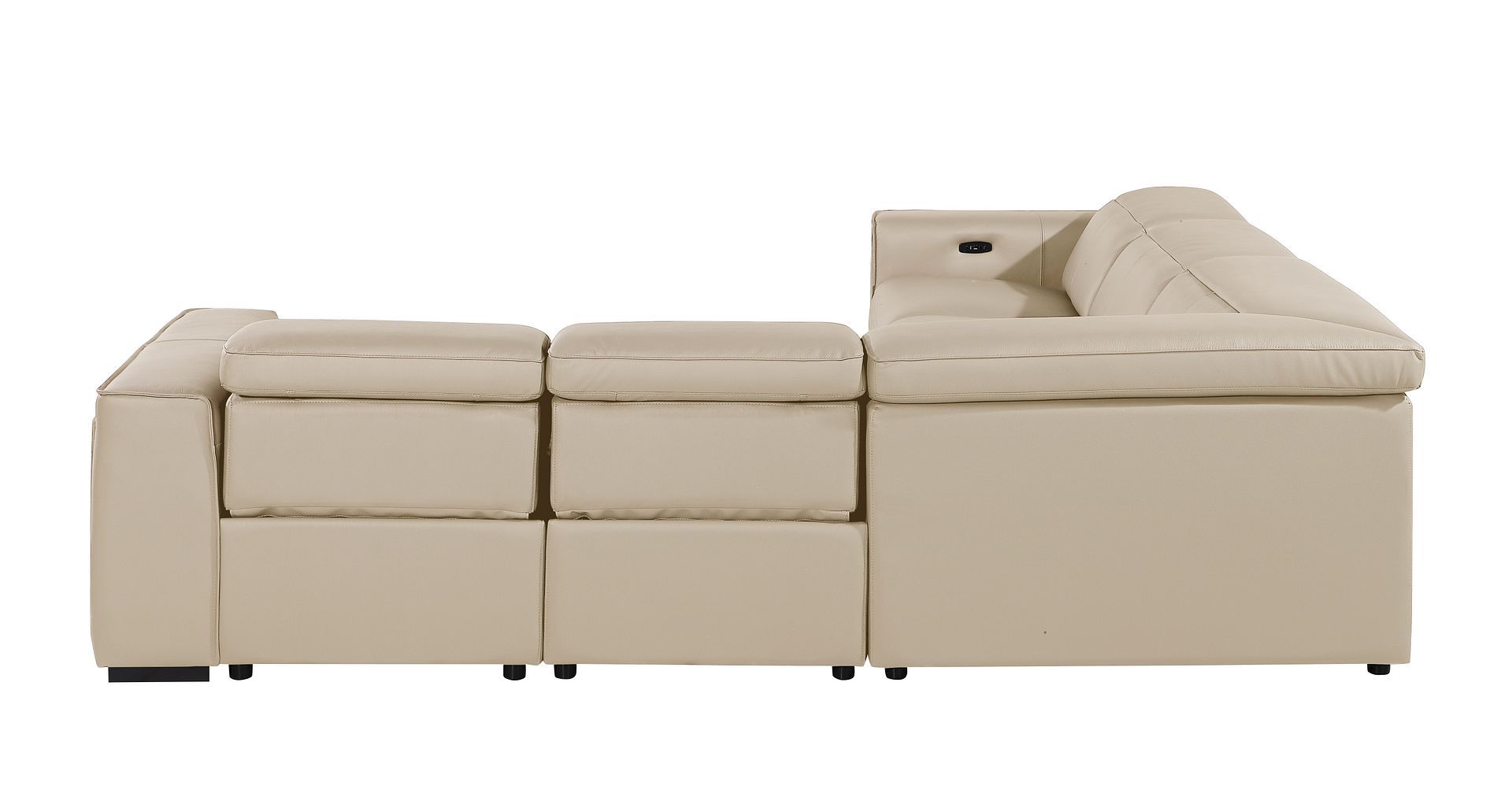 1224 - 5-Piece L-Shaped Sectional Sofa In With 3 Power Recliners & Power Headrests