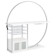 Casey - 2 Door Home Bar Storage Bar With Customizable Lighting - White