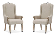 Marisol - Upholstered Host Arm Chair (Set of 2) - Fawn