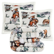 Campfire - Ranch Life Western Toile Campfire Sherpa Throw Set (Set of 3) - Duffle Bag