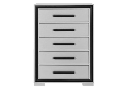 Amelia - King Bed With LED - Gray Black