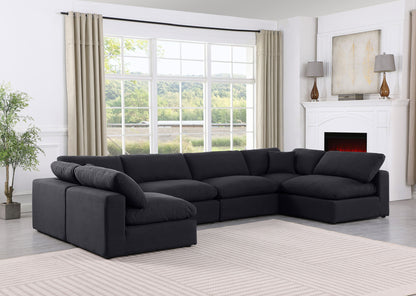Comfy - 6 Piece Linen Modular Armless Sectional