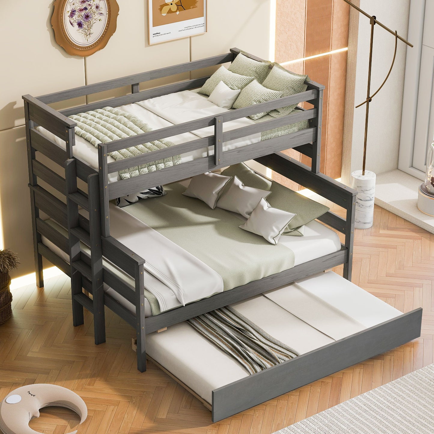 Detachable Design Bunk Bed With Ladder