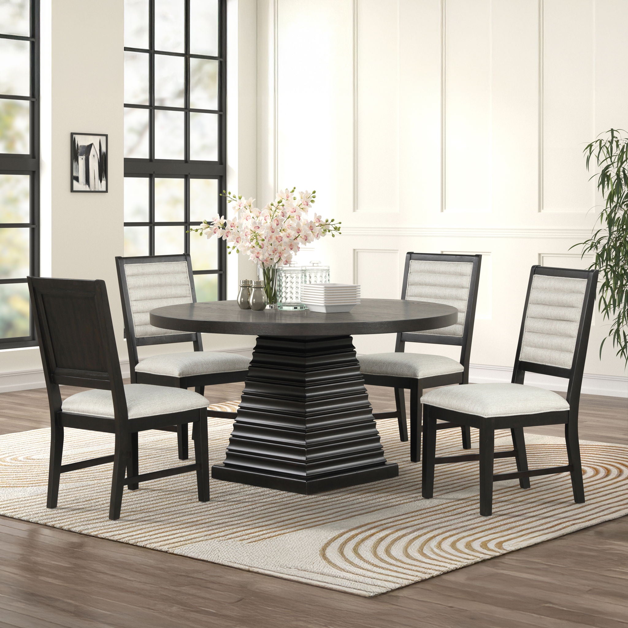 Plateau 54" Round Dining Table Set - Thumbnail 3