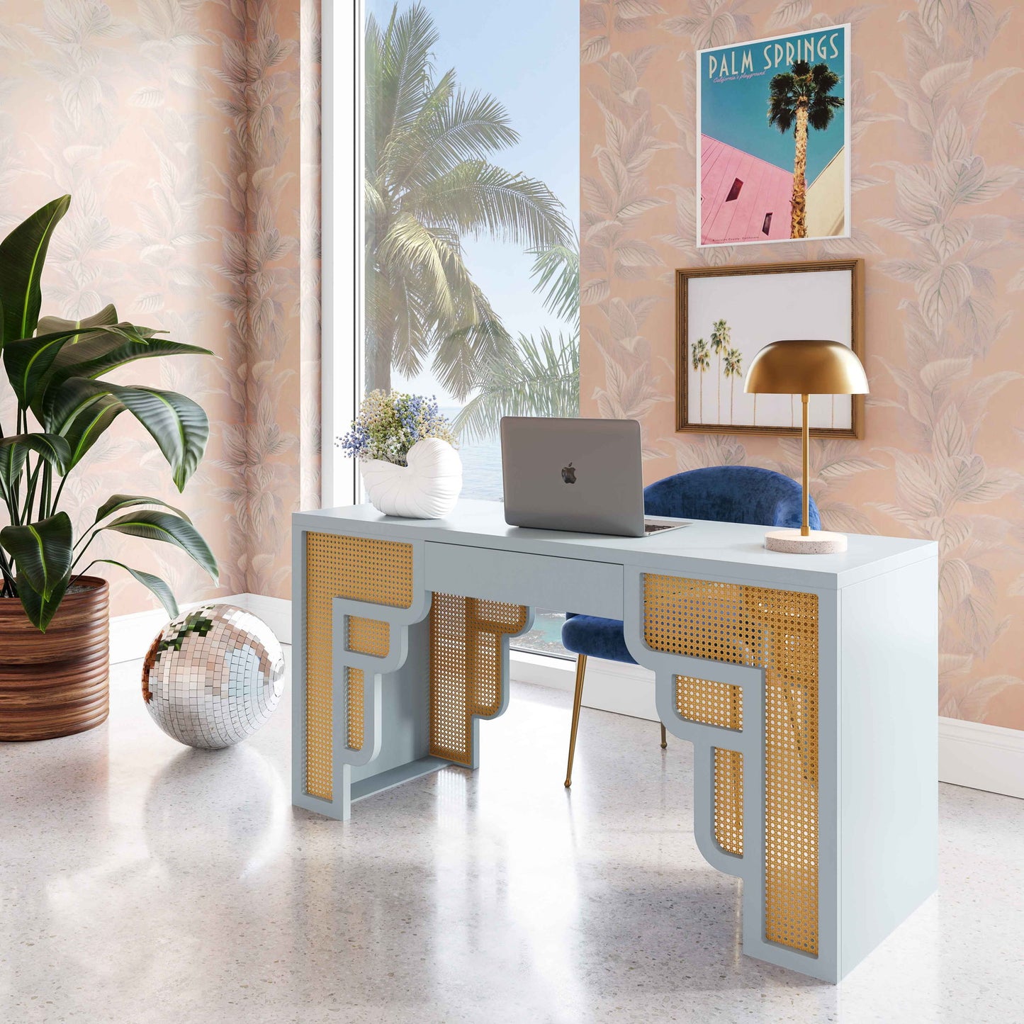 Suzie - Rattan Executive Desk