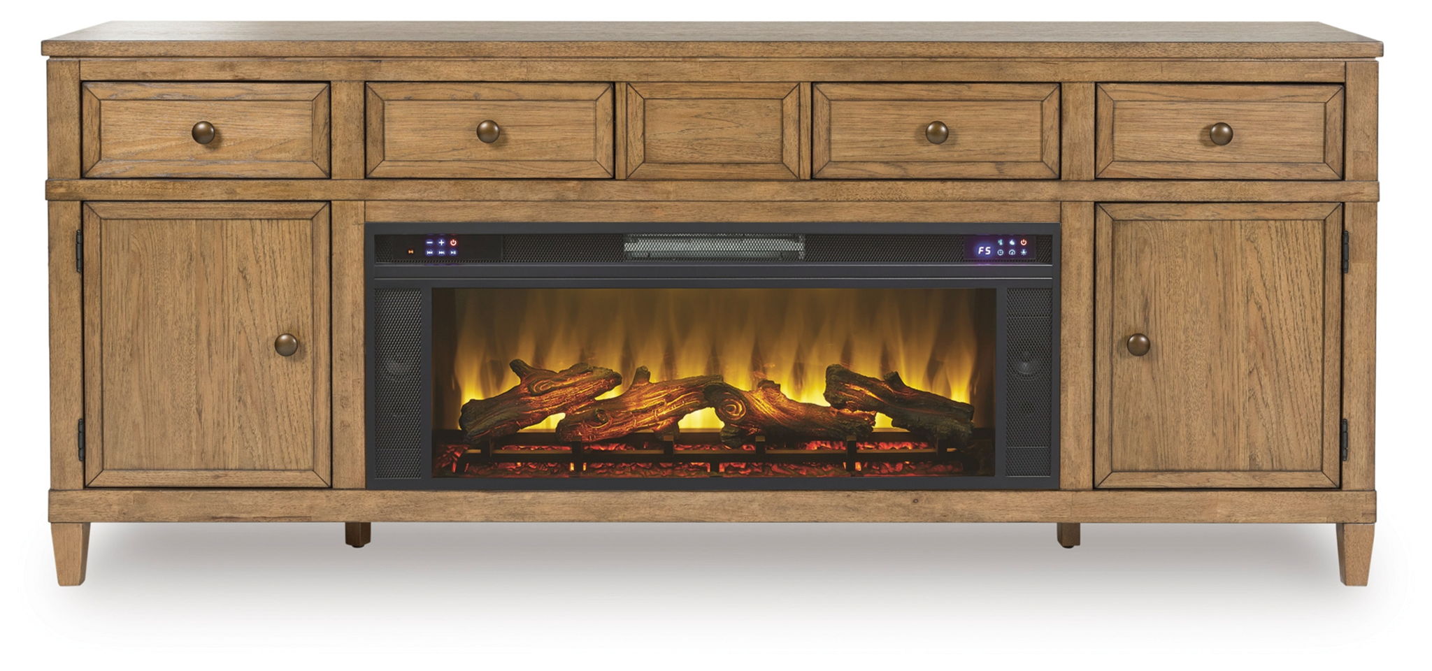Sharlance 81" TV Stand With Electric Fireplace - Thumbnail 2
