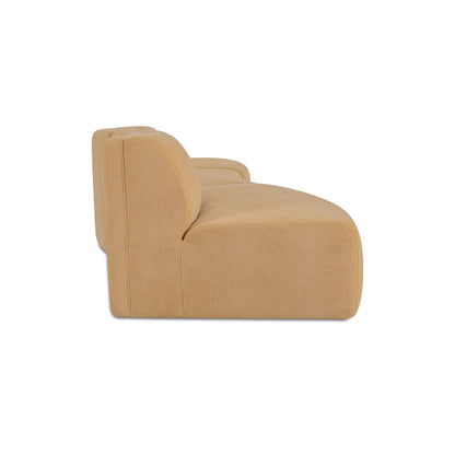 Naomi - 3 Piece Wave Modular Sectional - Golden Yellow