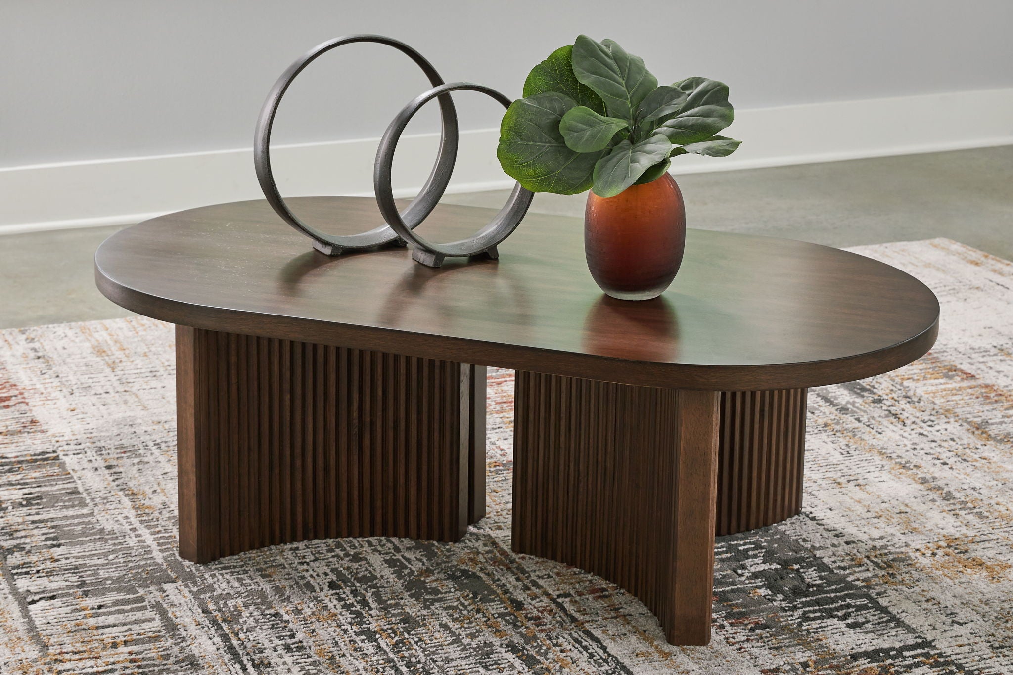 Korestone Oval Cocktail Table - Thumbnail 5
