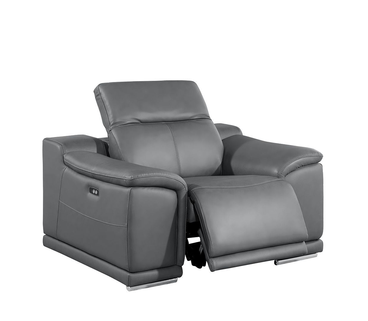 2679 - Power Reclining Sofa, Loveseat & Chair Set In Genuine Leather (6 Recliners)