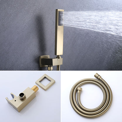 12" Ceiling Mount Shower System With Rain Mixer And Handheld Shower