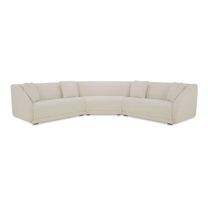 Fraser - 3 Piece Modular Sectional With Wedge Slipper - White