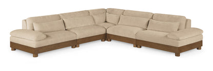 Turin - Fabric Upholstered 5 Piece Modular Sectional