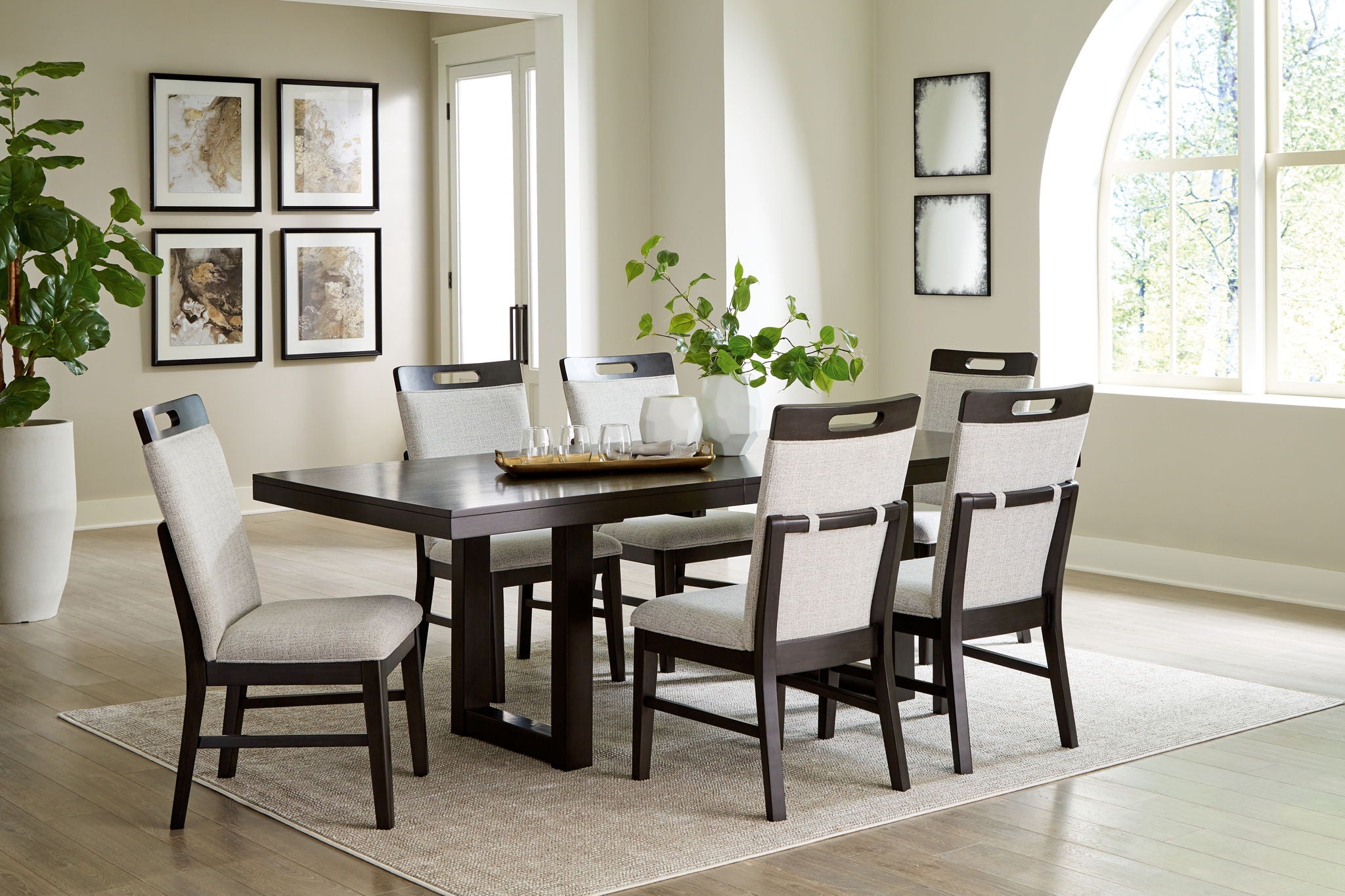 Neymorton 7 Pc. Rectangular Extension Table, 6 Side Chairs