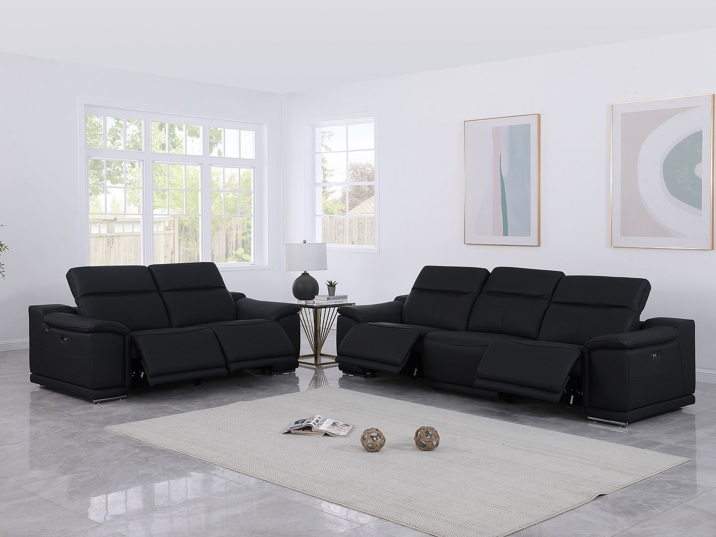 9762 - 5-Piece Modular Power Reclining Sofa And Loveseat Set 5 Power Recliners In