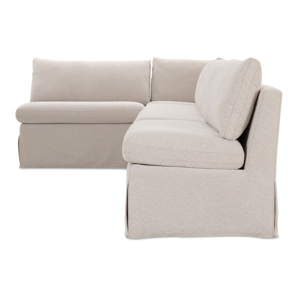 Fable - Slipcover Dining Banquette L-Shape - Beige
