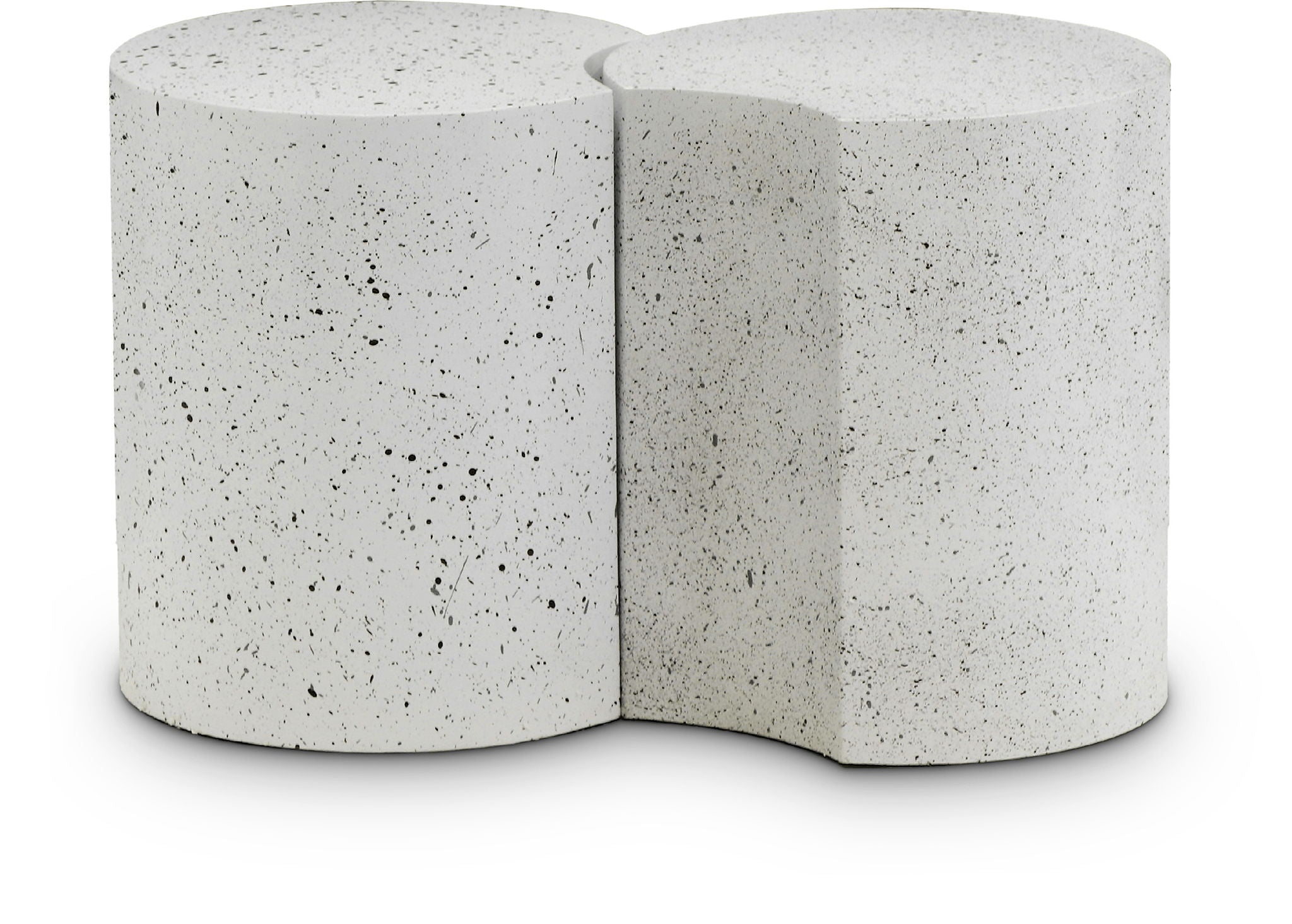 Dimple - 2 Piece Modular End Table - Terazzo Finish