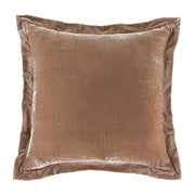 Stella - Faux Silk Velvet Flanged Euro Sham - Dusty Rose