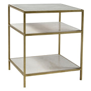Higgins - Side Table - Brass And Natural