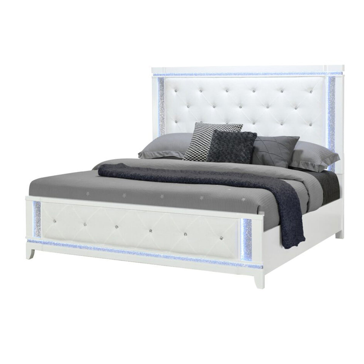 Adalid - Contemporary Bed With LED Lights
