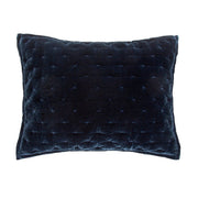 Stella - Faux Silk Velvet Pintuck Pillow Sham - Midnight Blue