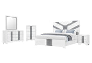 Optimus - 5 Piece Queen Bedroom Set - White