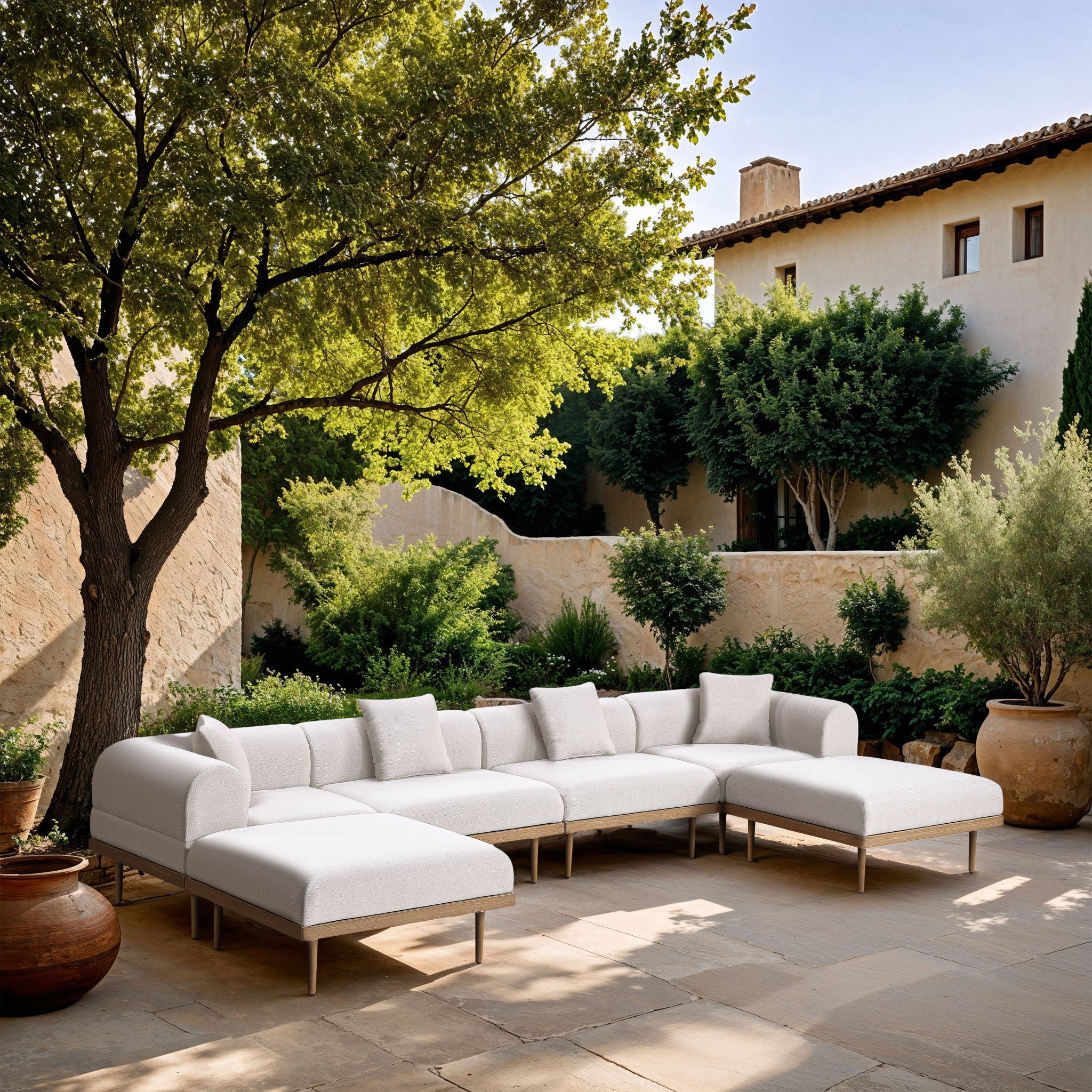 Laguna - 6 Piece 142" Outdoor Patio Modular Sectional