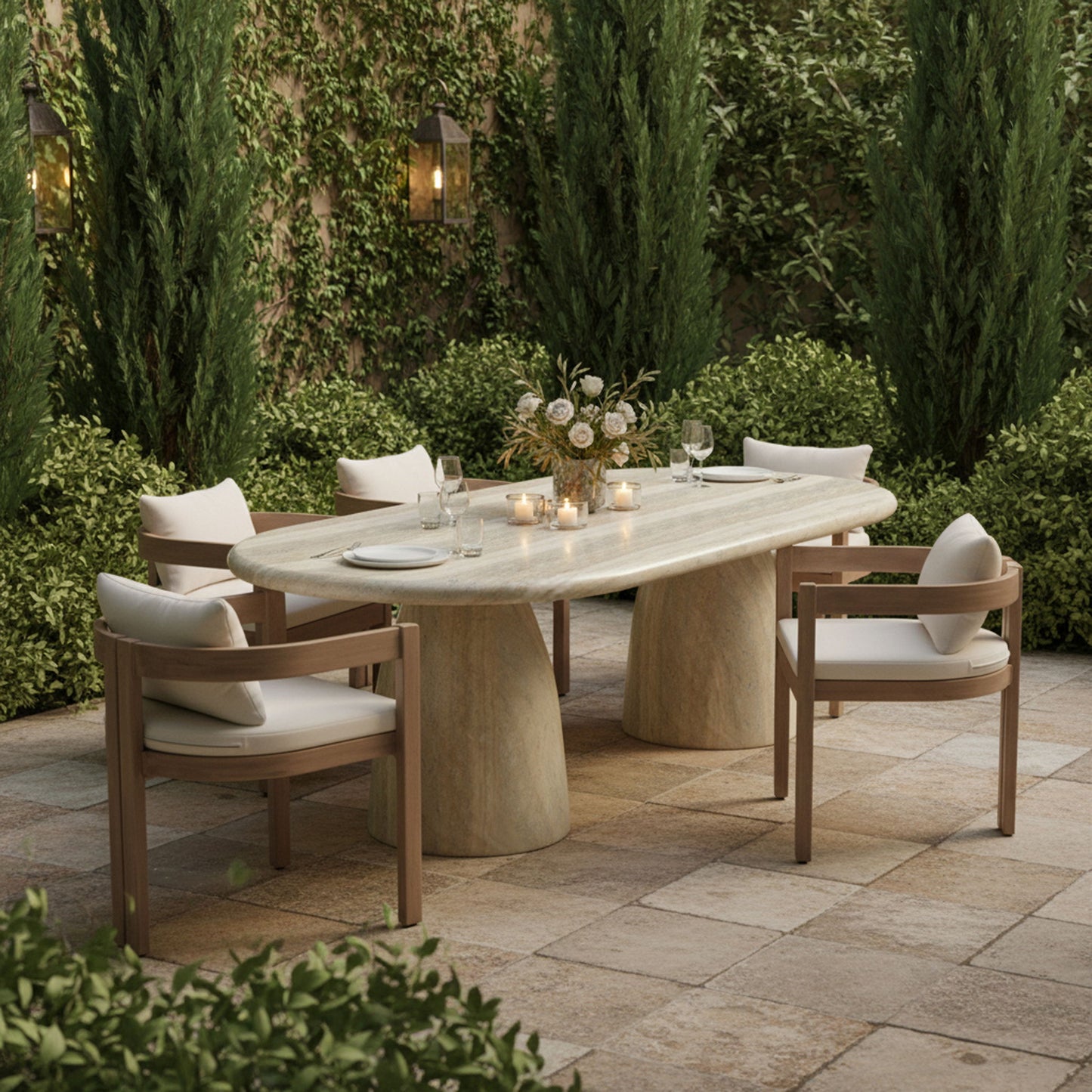 Newport - Water Resistant Fabric Upholstered Outdoor Patio Dining Chair