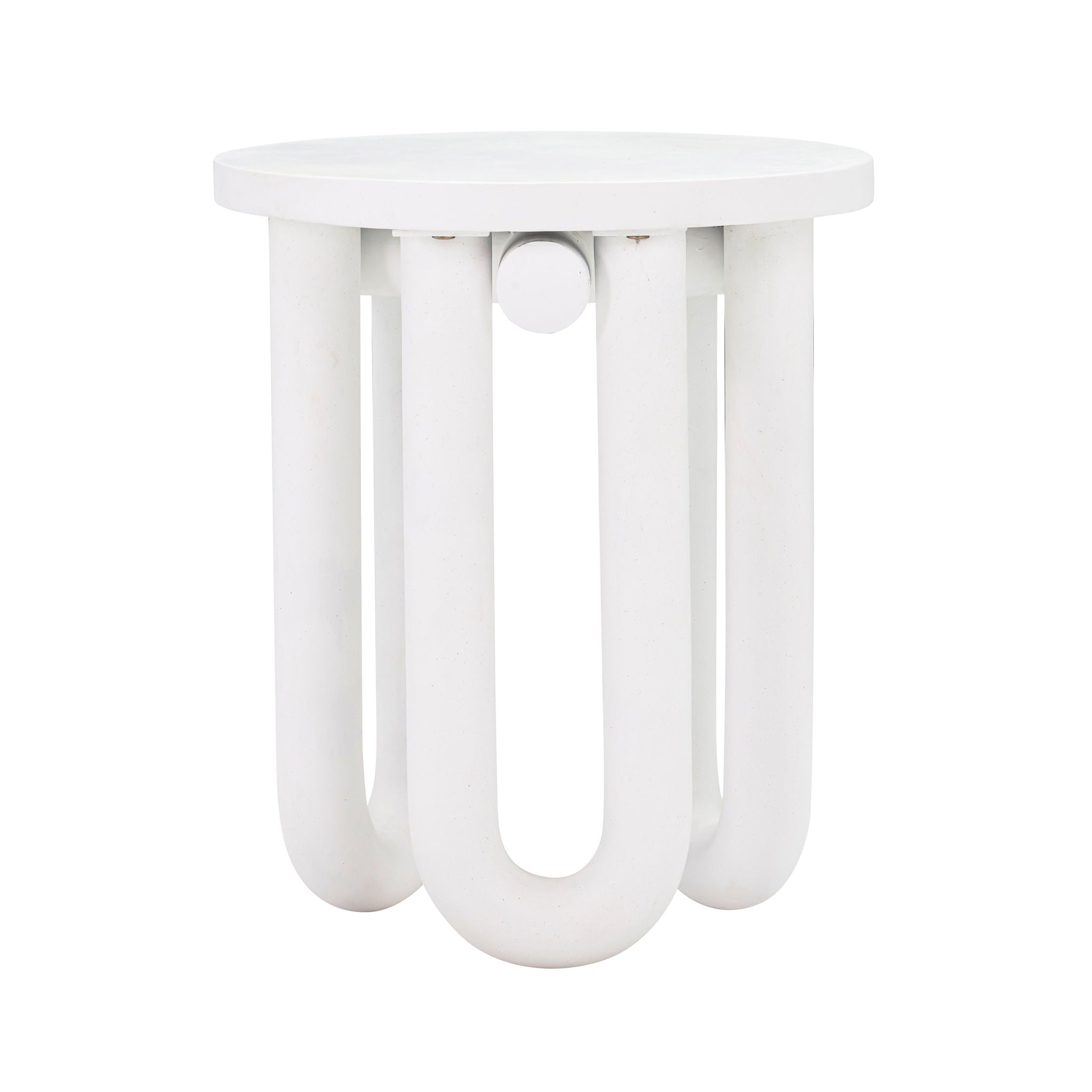 Tildy - Concrete Side Table - White