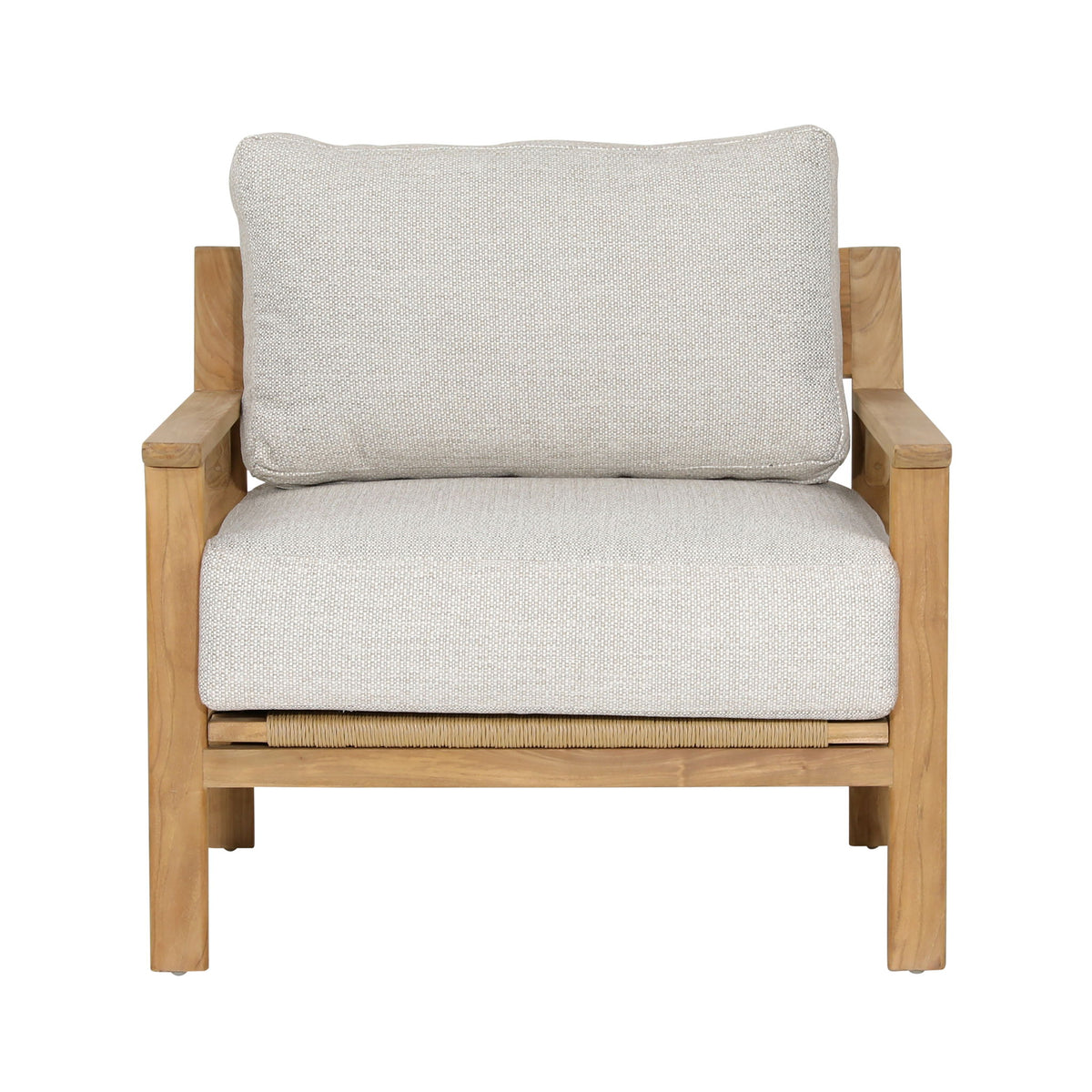 Lexy - Outdoor Occasional Chair - Fairfax Taupe And Natural Teak