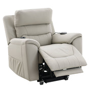 Marsha - Power Recliner With Lift & Massage - Light Gray