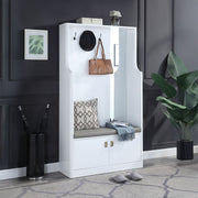 Buck II - Hall Tree - White High Gloss