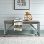 Newport - Counter Height Dining Bench - Smokey Gray / Carbon Gray