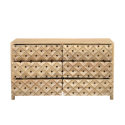 Fulton - 6 Drawer Dresser - Natural