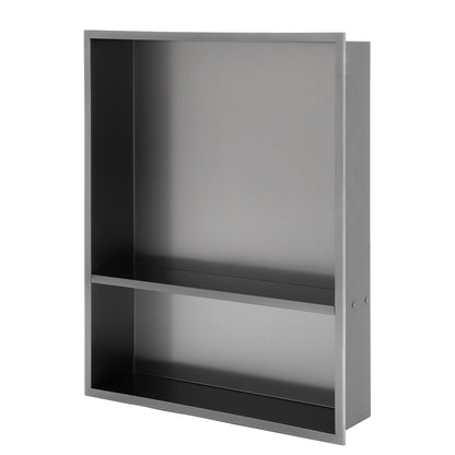 Modern Stainless Steel Shower Niche Double Shelf For Bathroom