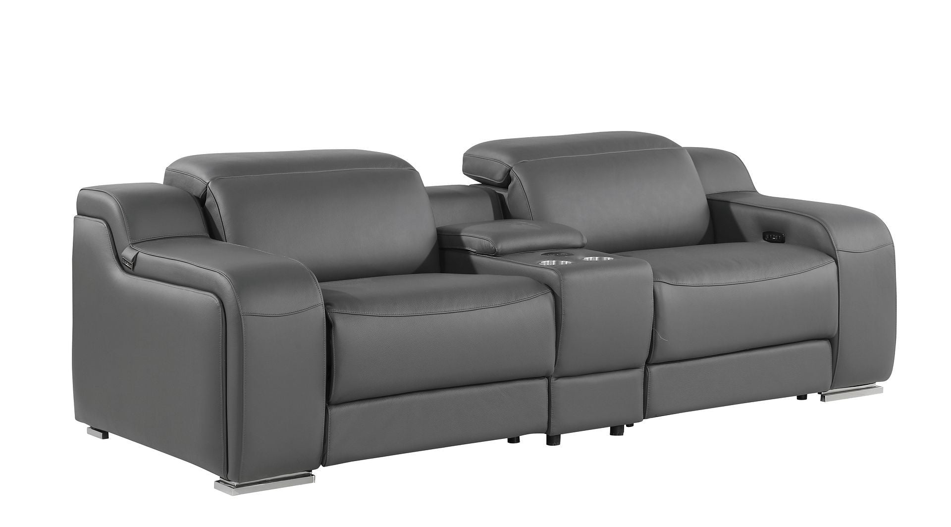 1116 - 7-Piece Modular Power Reclining Sofa, Loveseat & Chair Set In With 5 Power Recliners & Power Headrests