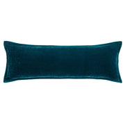 Stella - Faux Silk Velvet Long Lumbar Pillow - Teal